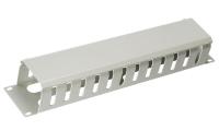 Органайзер кабельный 19дюйм 2U с крышкой JB07-2U-GY метал. сер. (RAL7035) Cabeus 7770c
